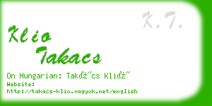 klio takacs business card